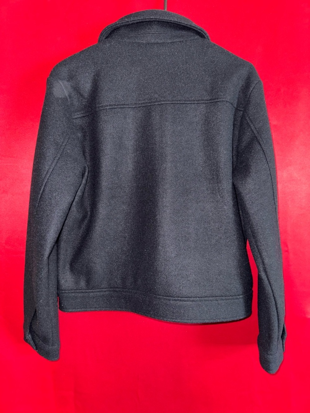 #389-NWT-Banana Republic Black Warm/Cozy Cropped Jacket Size XS (OVERSIZED!!!) - Picture 2 of 6